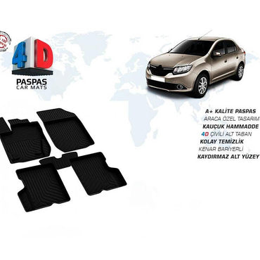 Renault Symbol 3 4D Havuzlu Paspas Siyah 2013 ve Sonrası Modeli ve Fiyatı 22631